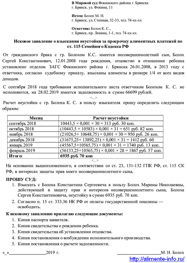 Срок исковой давности неустойки по алиментам – судебная практика 2022