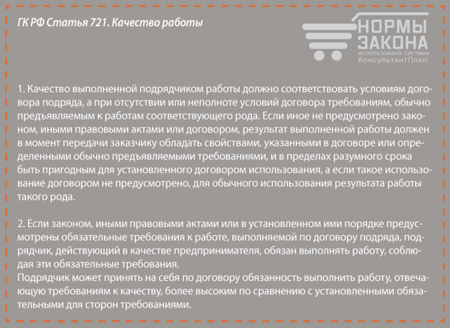 Гарантия на строительные работы по закону и договору