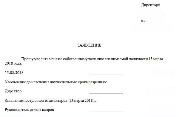 Увольнение день в день по собственному желанию: основания, особенности, порядок увольнения работника без отработки