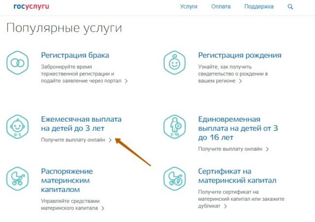 Пошаговая инструкция оформления пособия 5000 рублей на ребенка до 3 лет на сайте ПФР через Госуслуги