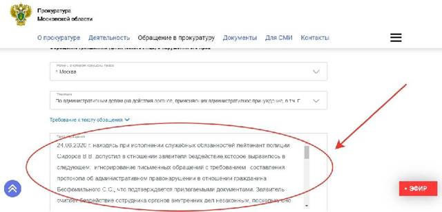 Жалоба на сотрудников полиции (образец): порядок обращения и составления жалобы, сроки её рассмотрения