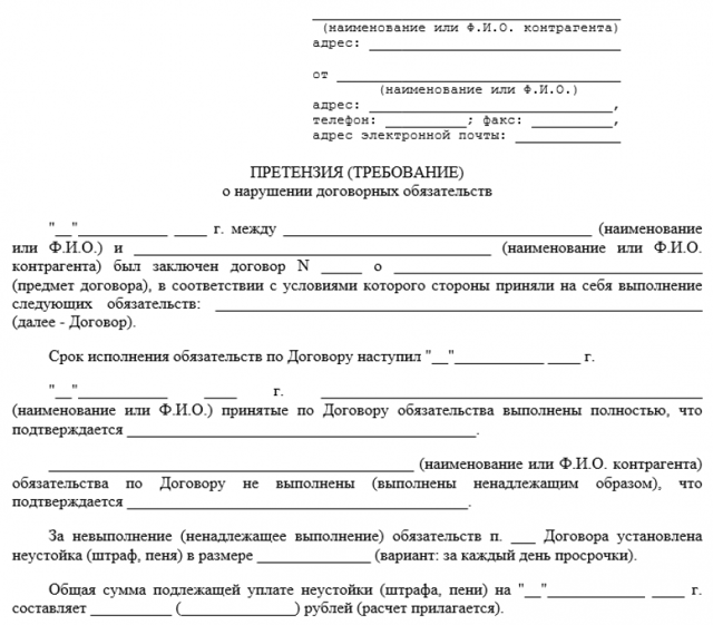 Досудебная претензия особенности составления