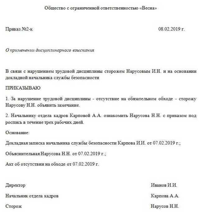 Порядок Дисциплинарного Взыскания Работника Работнику В 2023 Году